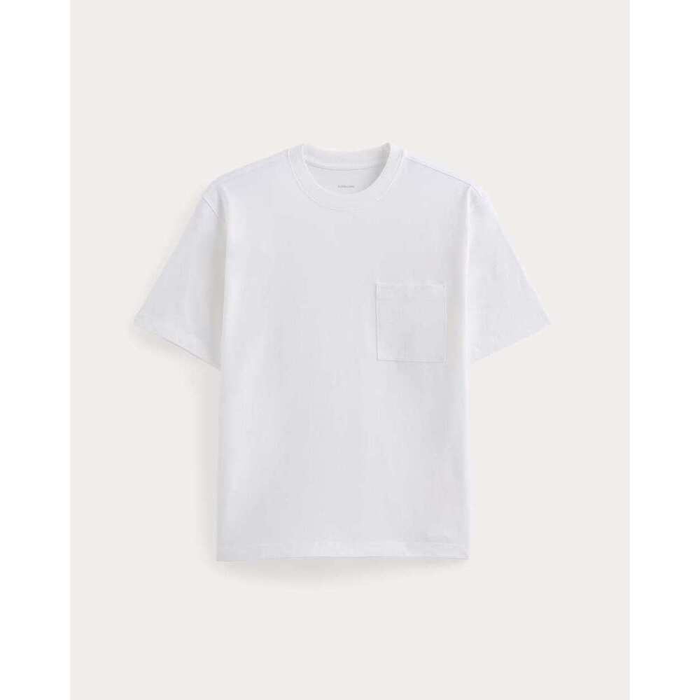 Everlane Men's Oversized Classic T-Shirt in White, Size Large, Organic Cotton